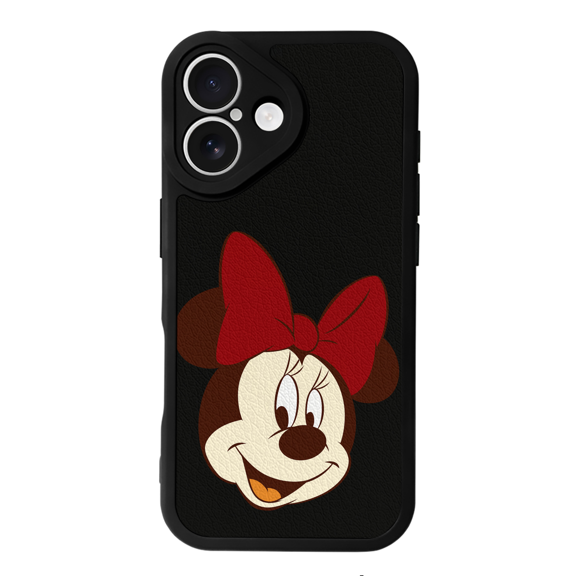 （画像用） ミッキーマウス Mickey Mouse 【iPhone 16シリーズ対応】シリコンスマホケース（レザー調） 材質：シリコン